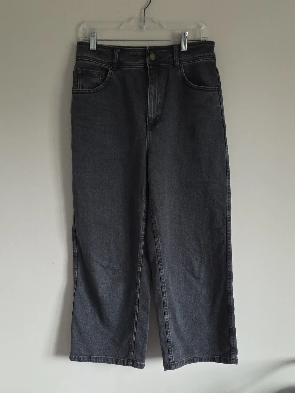 Sezane Black Wide-Leg Flare Jeans - Picture 3 of 9